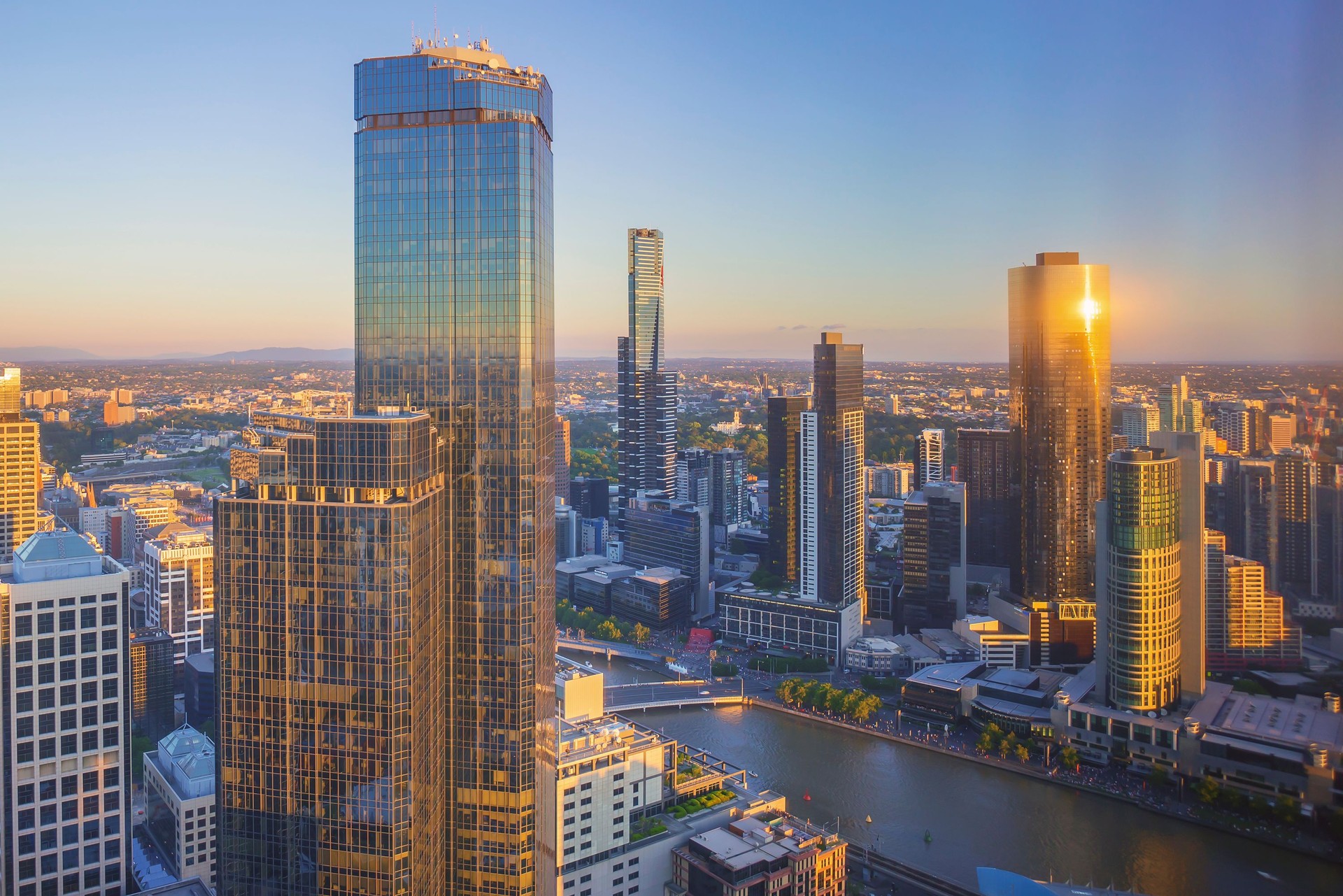 Aerial View Of Buildings In City